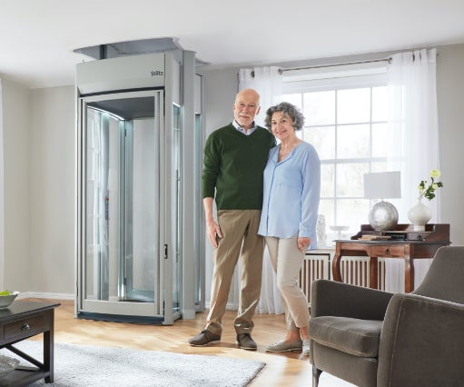 elderly-couple-in-front-of-stiltz-home-lift
