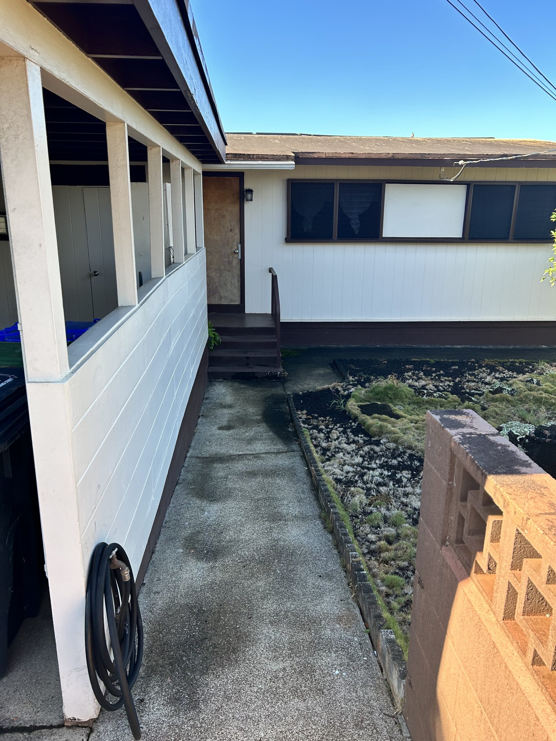 A ramp to the front entrance: before installation