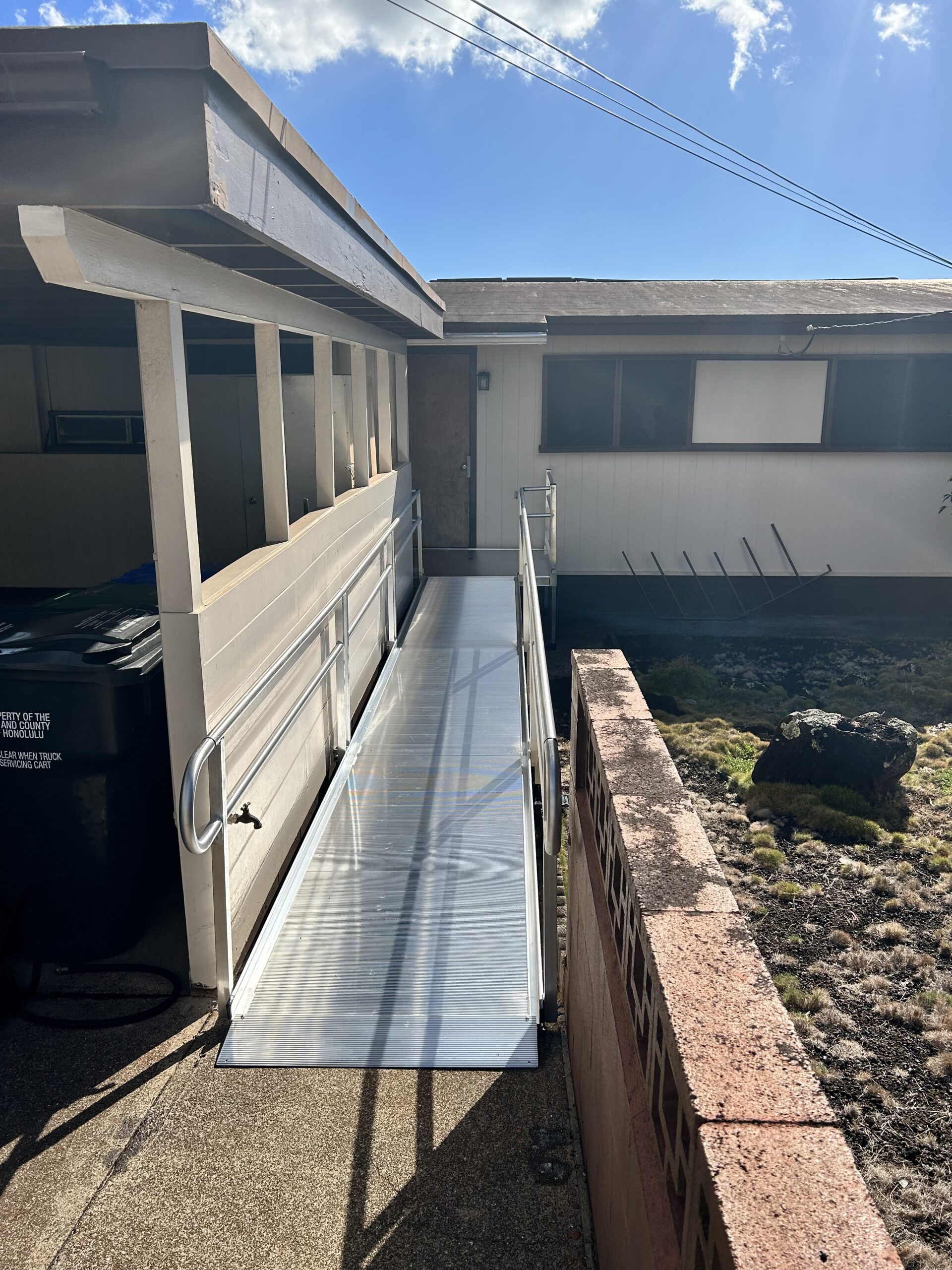 A ramp to the front entrance: after installation