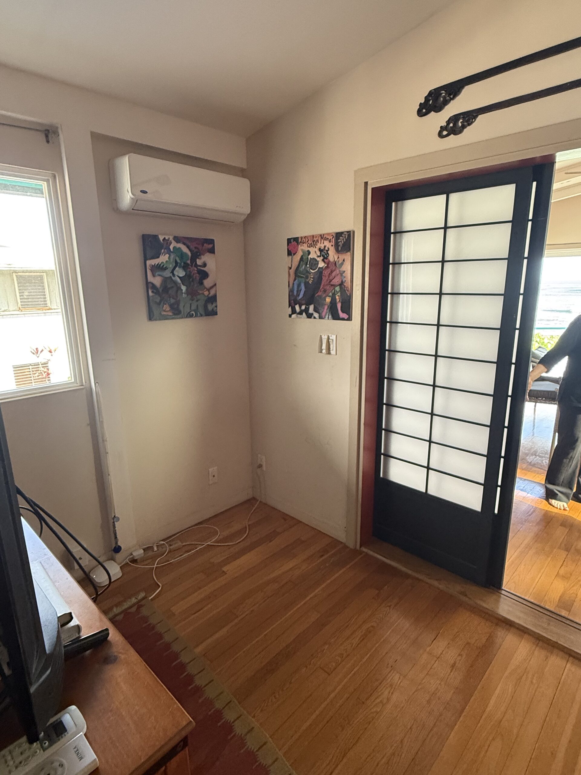 The upper landing in the same home: before installation