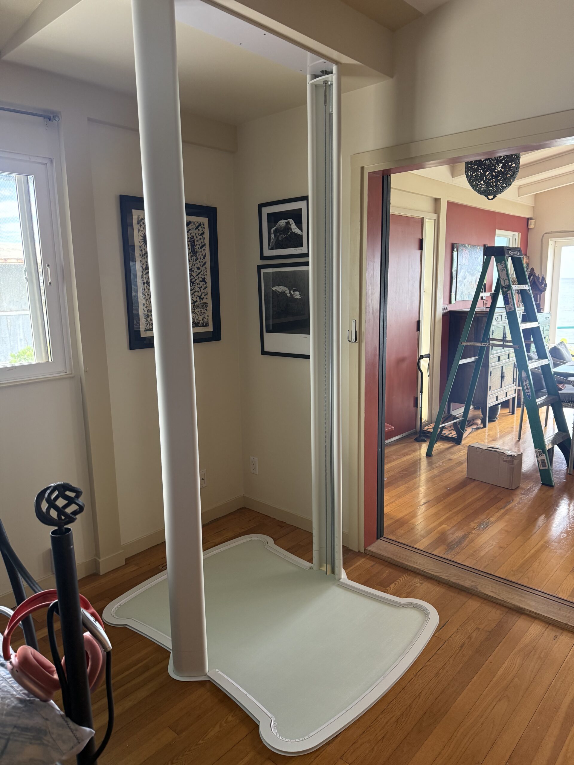 The upper landing in the same home: after installation